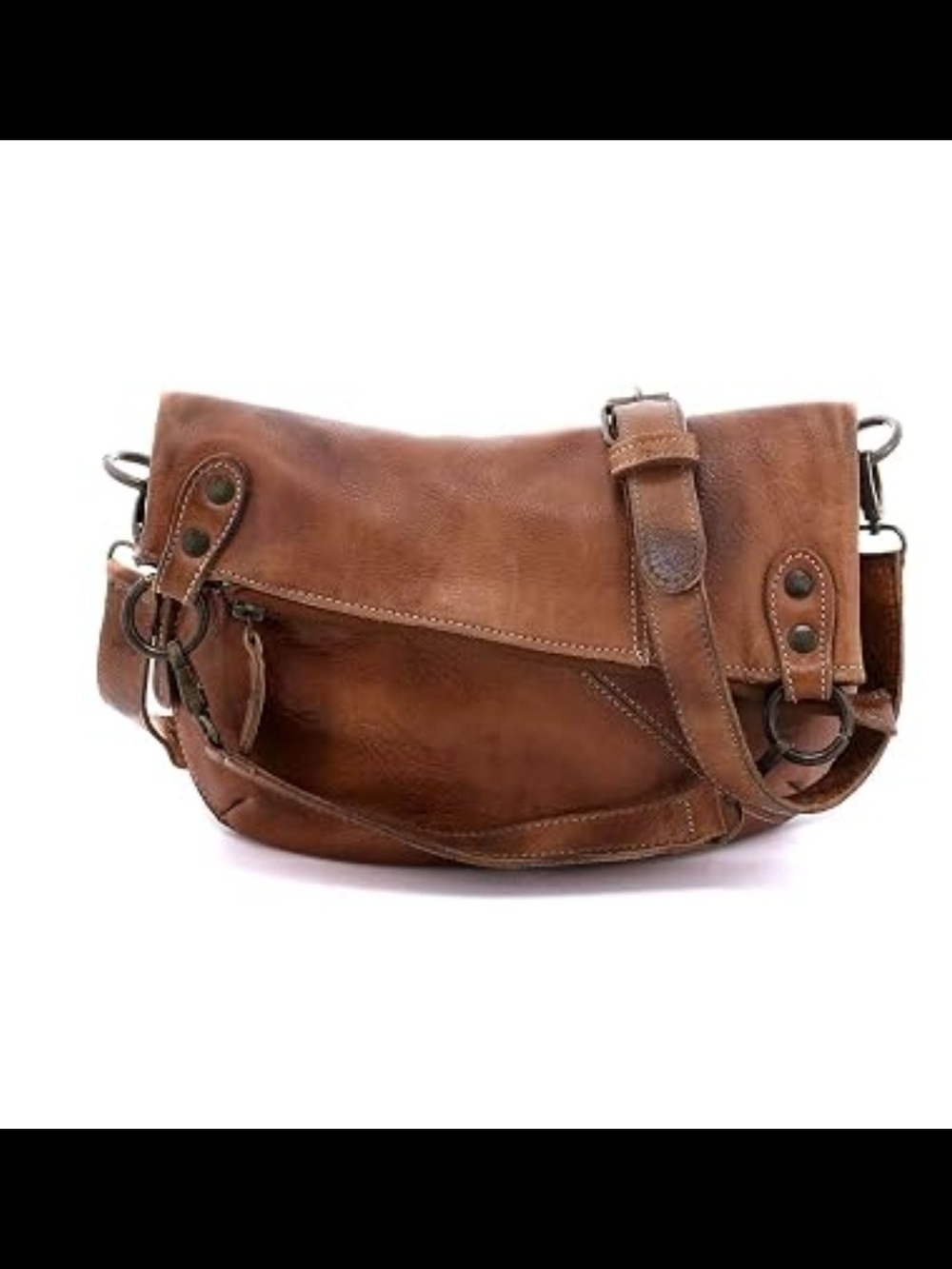 Bed Stu Rustic Tan Leather Shoulder Bag